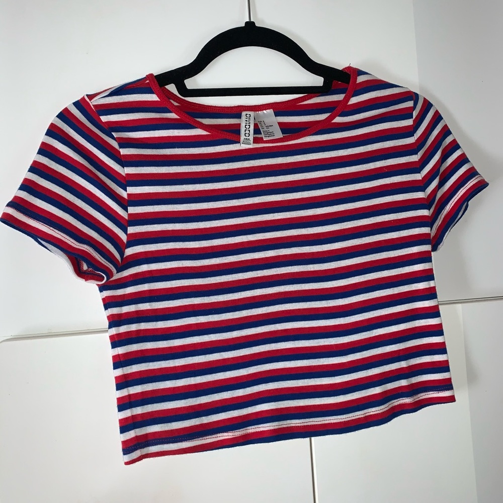 Used H&M striped crop top
